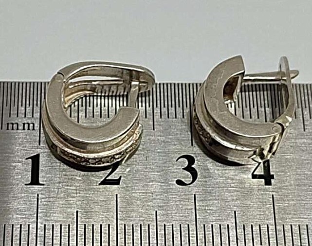 Срібні сережки з цирконієм (33476237) 4