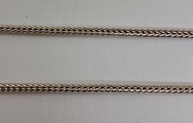 Серебряная цепь с плетением Колосок (32721444) 2