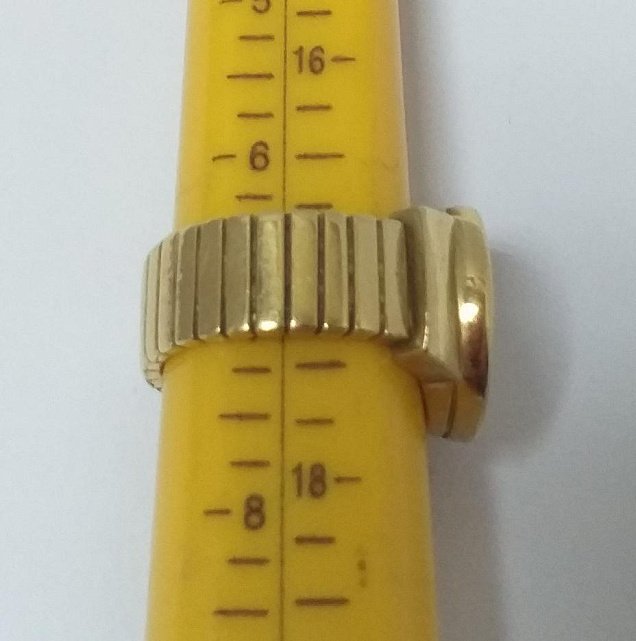 Кольцо из желтого золота с бриллиантом (-ми) (33697643) 5