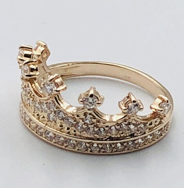 Кольцо из красного золота с цирконием (33721648) 1