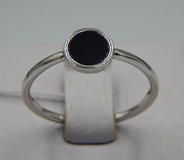 Серебряное кольцо с ониксом (33180678) 3