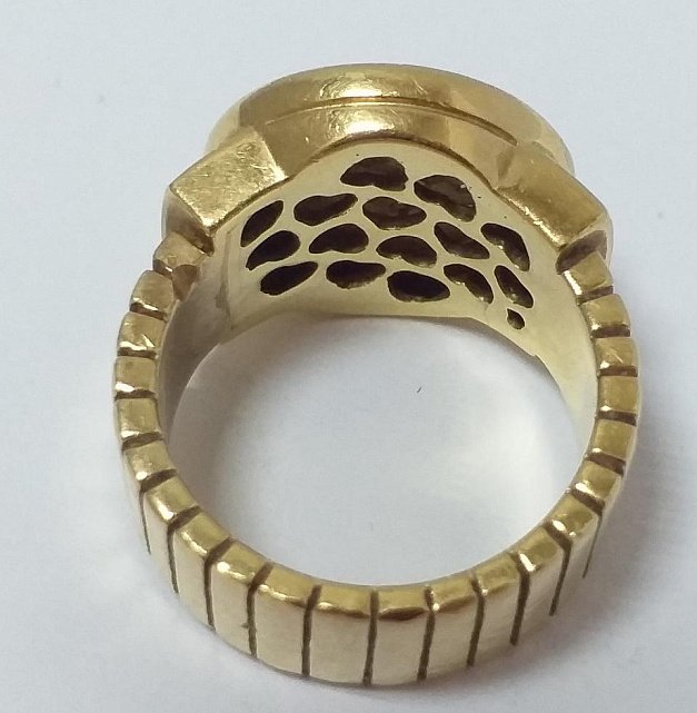 Кольцо из желтого золота с бриллиантом (-ми) (33697643) 4