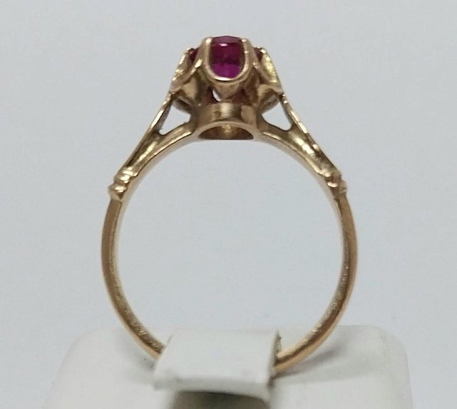 Кольцо из красного золота с рубином (33168282)  2