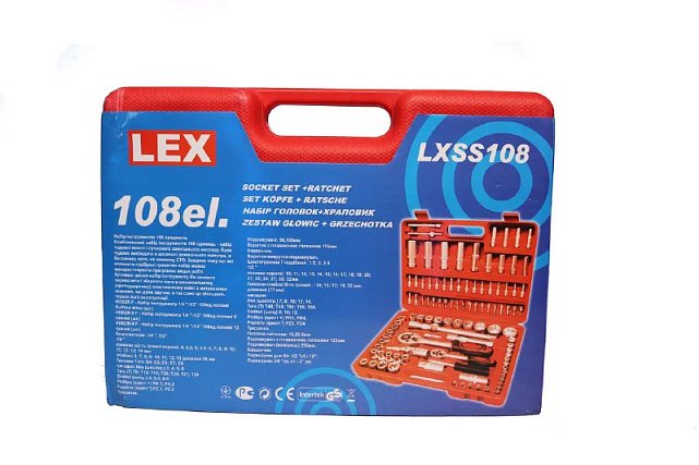 Набор инструментов LEX 108 штук (LXSS108) 0
