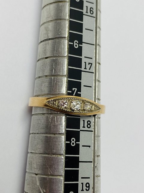 Кольцо из красного и белого золота с бриллиантом (-ми) (33799573) 1