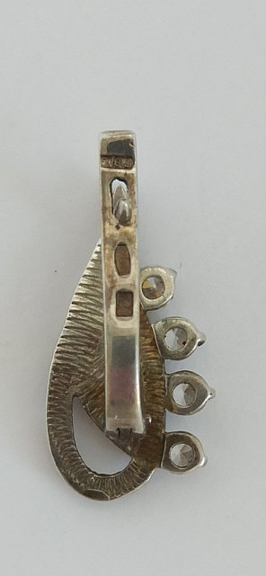 Серебряные серьги с золотой вставкой и цирконием (33756966) 1