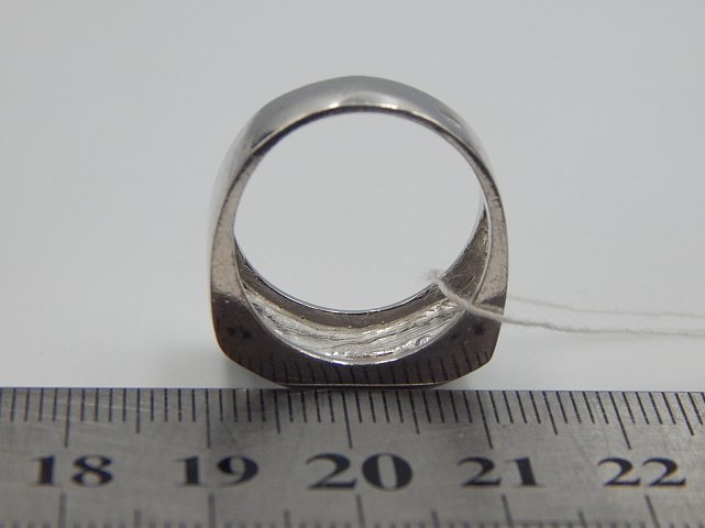 Серебряное кольцо с цирконием и ониксом (33751383) 3