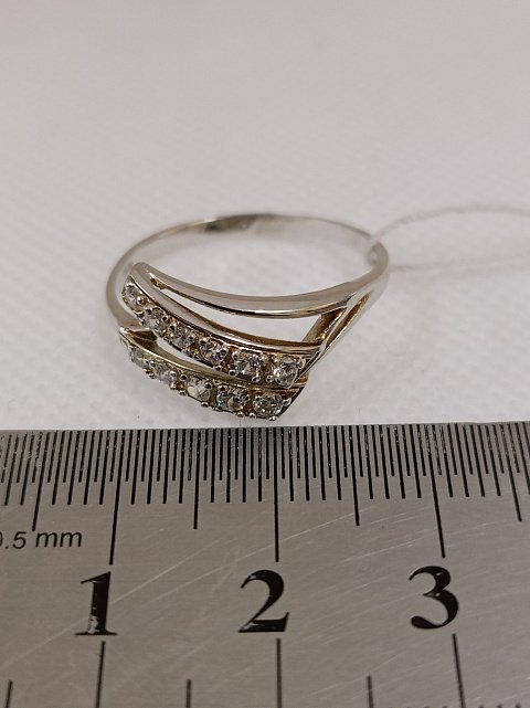 Серебряное кольцо с цирконием (33778066) 4