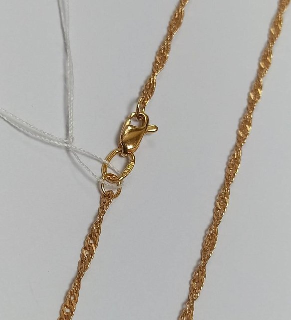 Цепь из красного золота с плетением Сингапур (33095867)  0