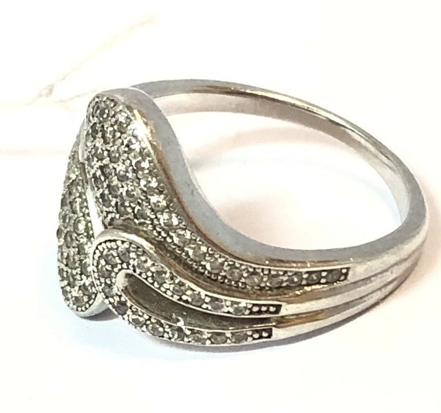 Серебряное кольцо с цирконием (33757458) 1