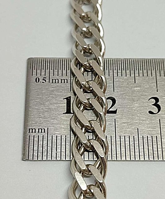 Серебряная цепь с плетением Двойной ромб (33743797) 3