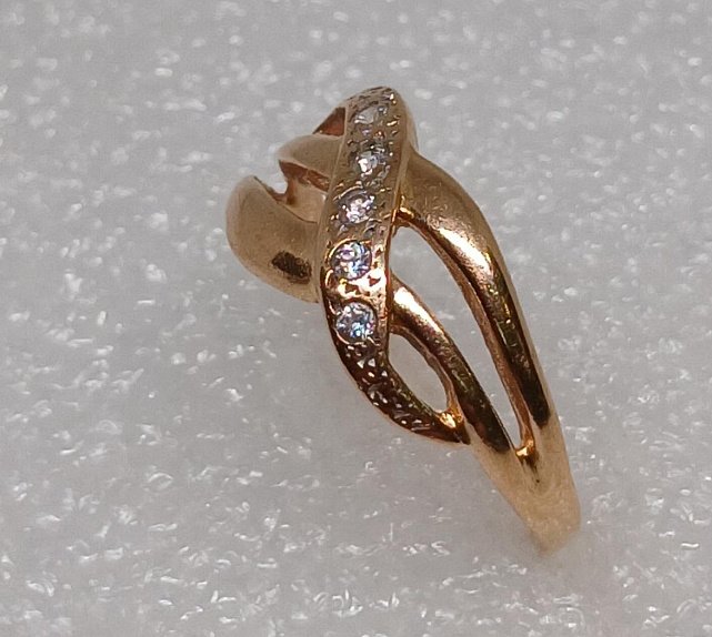 Кольцо из красного золота с цирконием (33794563)  1
