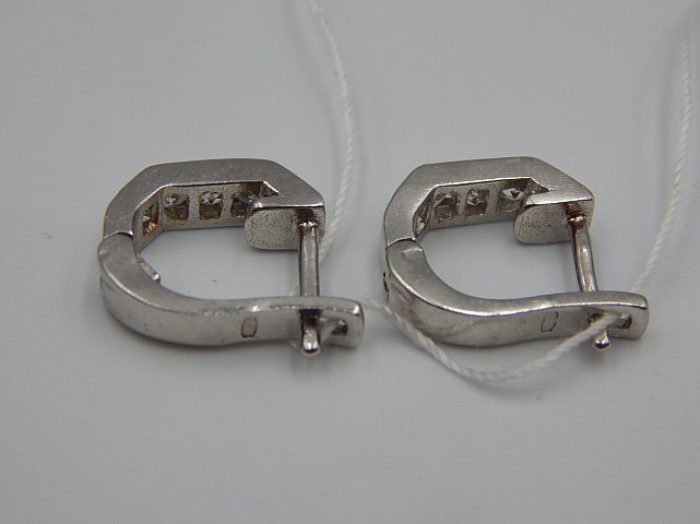 Серебряные серьги с цирконием (33746347) 4