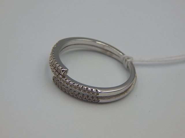 Серебряное кольцо с цирконием (33751221) 2
