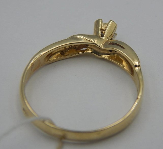 Кольцо из желтого золота с бриллиантом (-ми) (29719918) 5