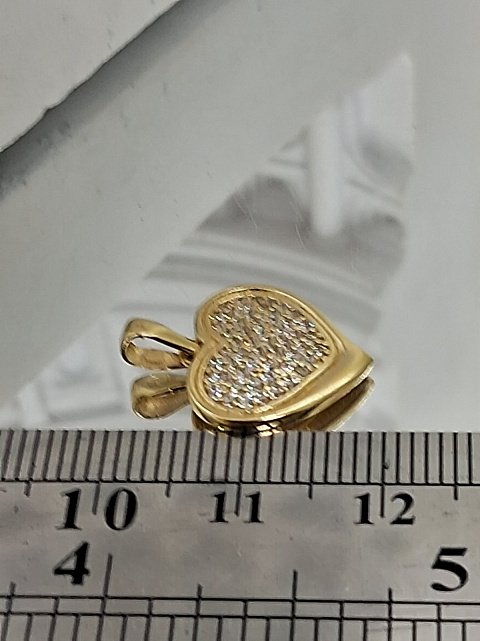 Кулон из желтого золота с цирконием (33758587) 5