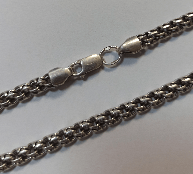Серебряная цепь с плетением Бисмарк (33757166) 0