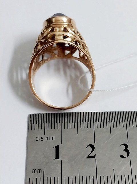 Кольцо из красного золота с цирконием (33726752)  7