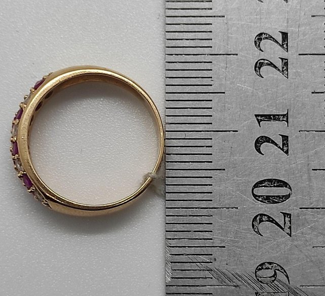 Кольцо из красного золота с цирконием (33726323)  3