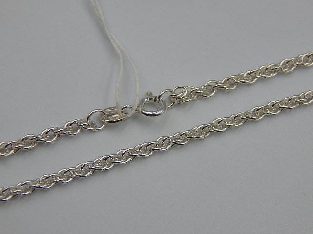 Серебряная цепь с плетением Кордовое (32356672) 0