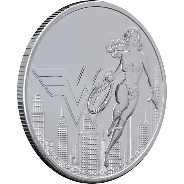 Серебряная монета 1oz Лига Справедливости Комиксов DC: Чудо-Женщина 2 доллара 2021 Ниуэ (	29128336) 3
