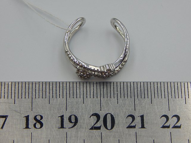 Серебряное кольцо с цирконием (33751262) 3