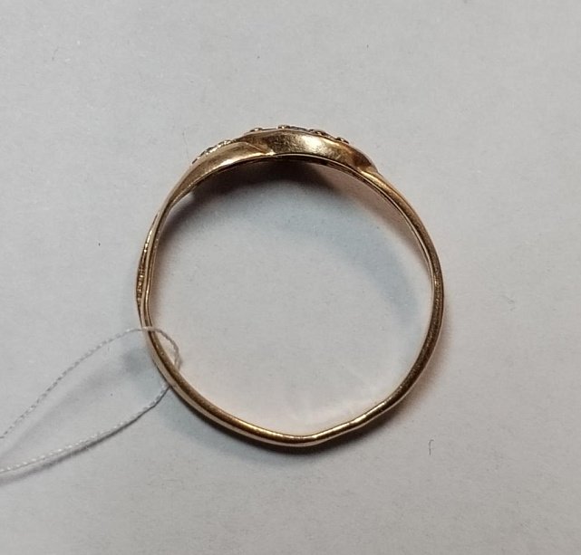 Кольцо из красного золота с цирконием (33794938)  2