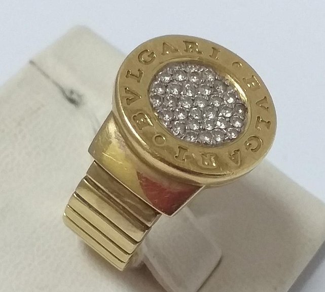 Кольцо из желтого золота с бриллиантом (-ми) (33697643) 2