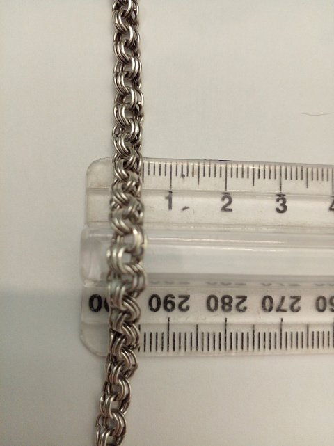 Серебряная цепь с плетением Бисмарк (32019194) 1