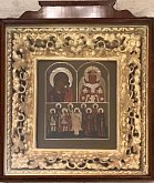 картинка Икона «Богородица, Спас – Благое молчание, арх. Михаил со святыми» начало XIX века (31246539) 