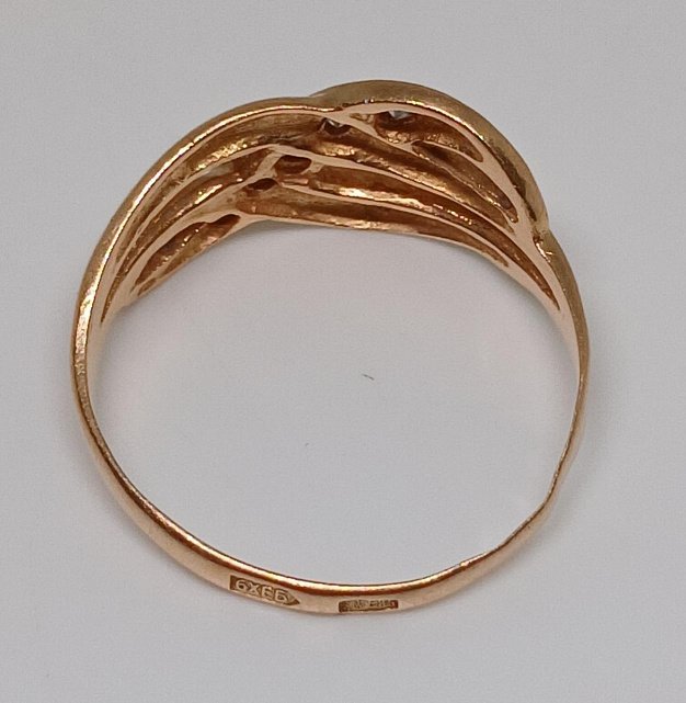 Кольцо из красного золота с цирконием (33794563)  5