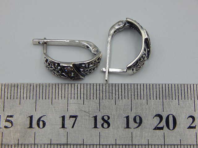 Срібні сережки з цирконієм (32426343) 4