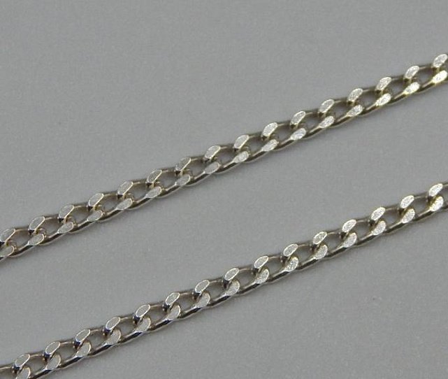 Серебряная цепь с плетением панцирное (32278618) 0