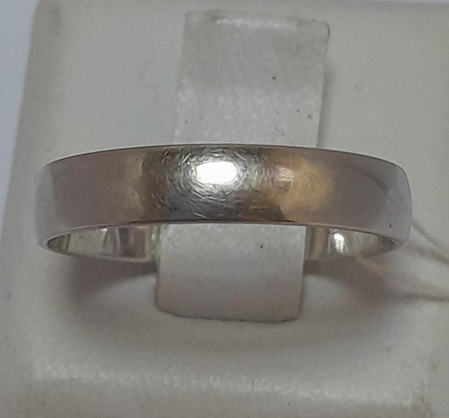 Обручальное кольцо из белого золота (33819733) 0