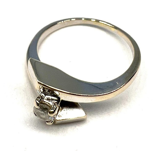 Кольцо из белого золота с бриллиантом (-ми) (29999377) 3