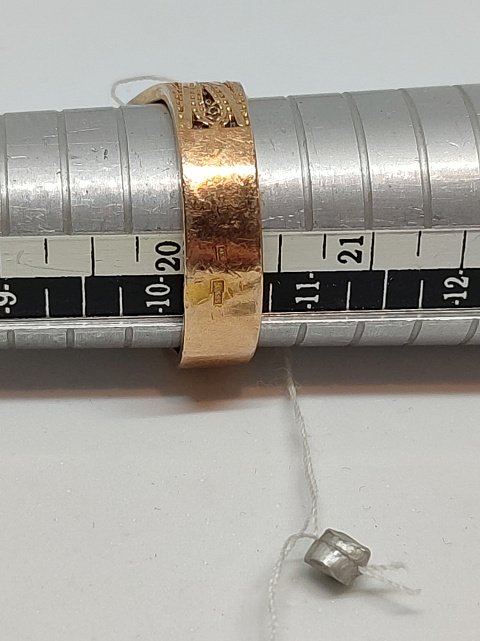 Кольцо из красного и белого золота с гранатом и бриллиантом (-ми) (27417531) 3