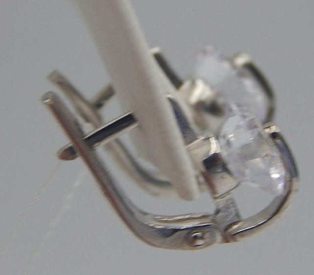 Срібні сережки з цирконієм (28353562) 1