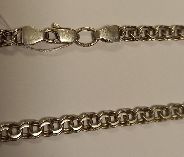 Серебряная цепь с плетением Бисмарк (33743379) 2