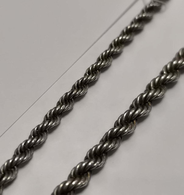 Серебряная цепь с плетением Веревочка (33794149) 2