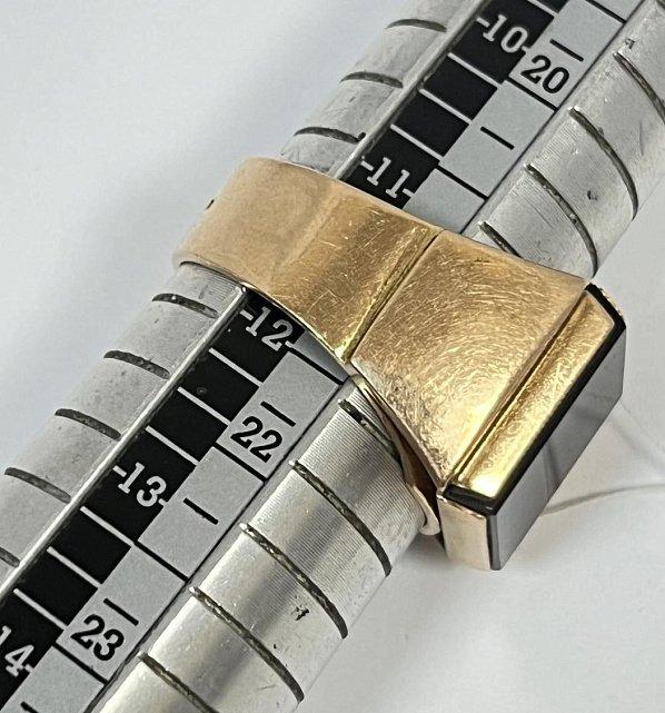 Перстень из красного золота с ониксом (33733495) 2