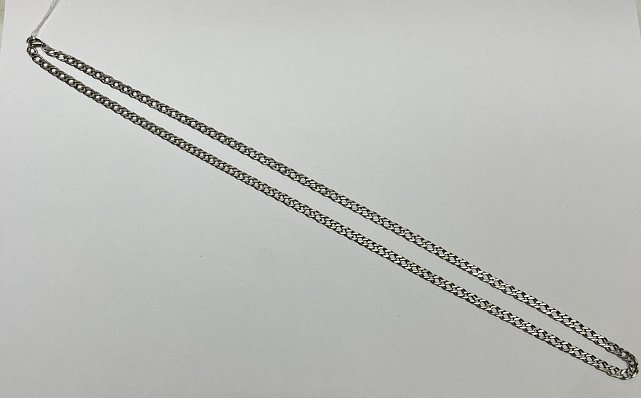 Серебряная цепь с плетением Двойной ромб (33645838) 1