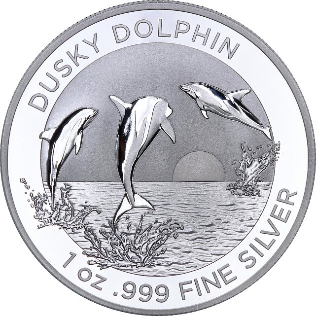 Серебряная монета 1oz Темный Дельфин 1 доллар 2022 Австралия (29128422) 1