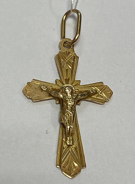 Подвес-крест из красного золота (33759080) 0