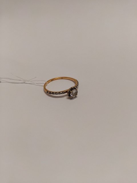 Кольцо из красного золота с цирконием (33776456)  4