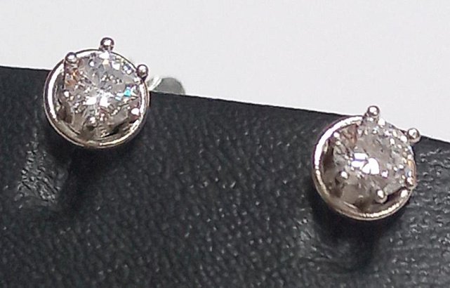 Серебряные серьги с цирконием (30510222) 0