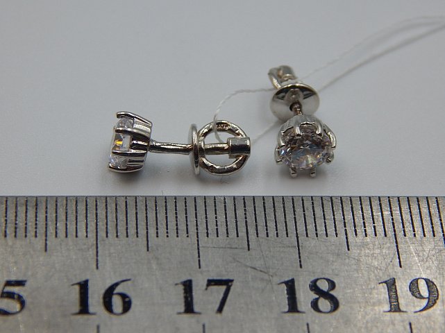 Серебряные серьги с цирконием (31876522) 3