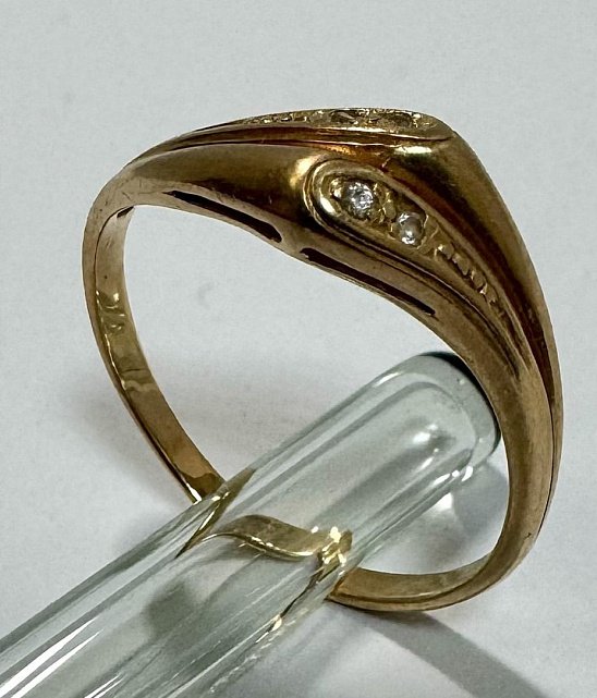 Кольцо из красного золота с цирконием (33797780)  1
