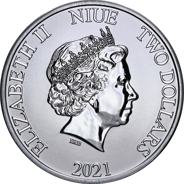Серебряная монета 1oz Лига Справедливости Комиксов DC: Чудо-Женщина 2 доллара 2021 Ниуэ (	29128336) 7