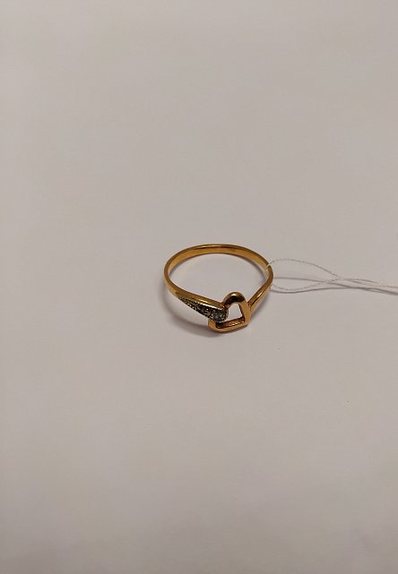 Кольцо из красного и белого золота с цирконием (33776524)  3