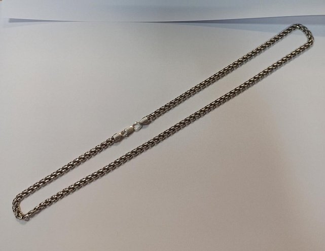 Серебряная цепь с плетением Бисмарк (33757166) 1